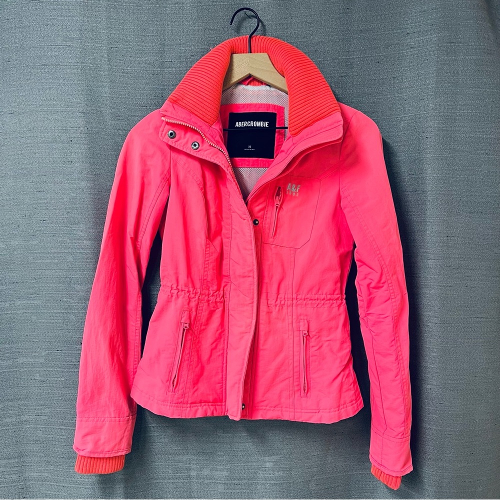 Abercrombie & Fitch Florescent Pink Barbiecore Light Weight Jacket size XS